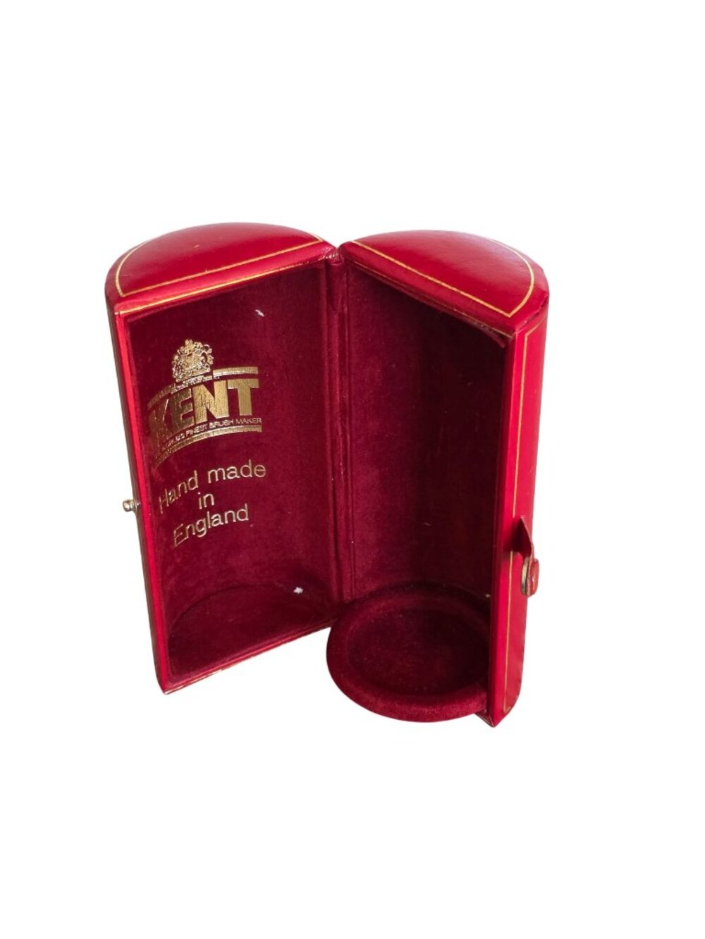 Kent Red Leather Velvet Presentation Storage Gift Box 5.5" x 2.5"